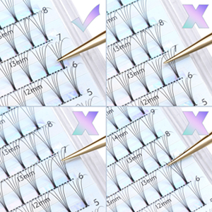 premade pre-made pre made fans fanned lash eyelash extensions 3D 4D 5D 6D 7D 8D C D curl
