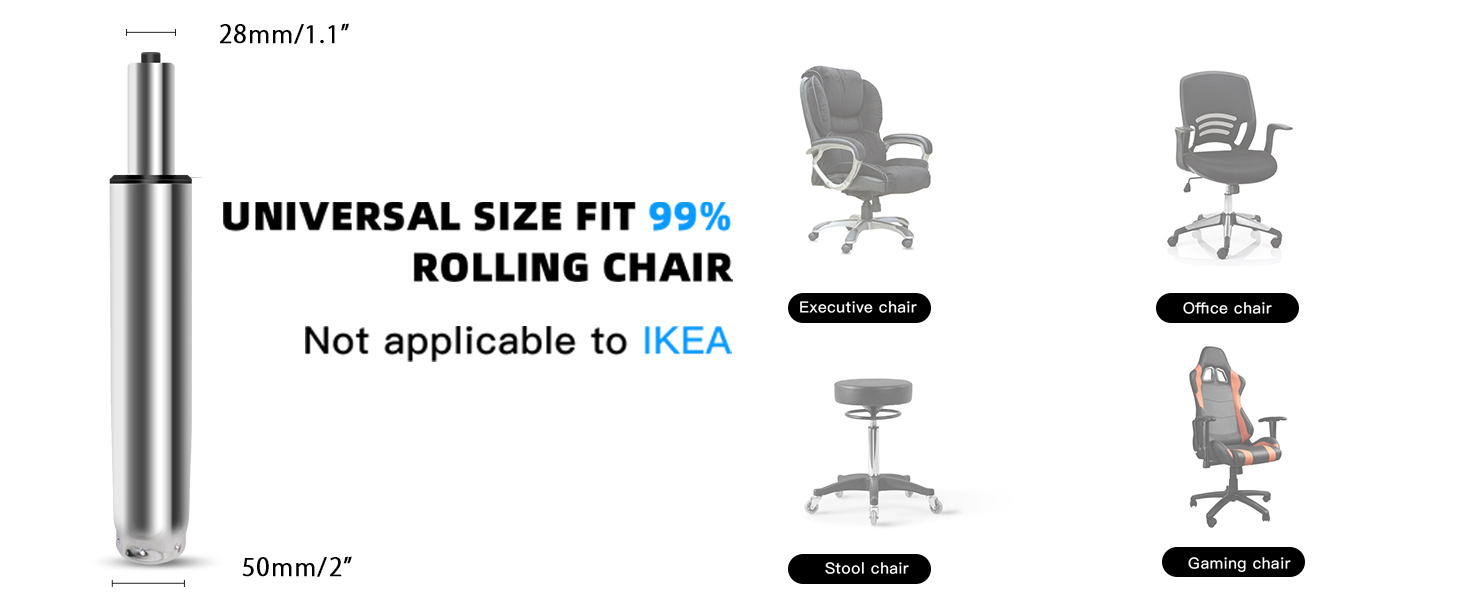 5.5 inch Office Chair Cylinder Replacement,Heavy Duty Gas Lift Cylinder for Office