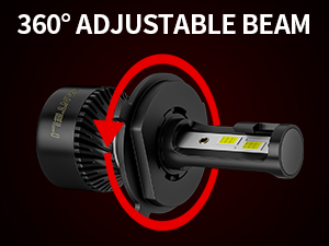 FANTELI H4 LED Bulb Hi/Low Beam 20000 Lumens 9003 LED Bulb 6000K White HB2 LED Bulb Plug and Play