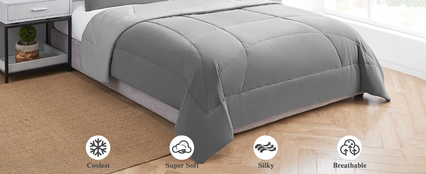 Elegear Revolutionary Cooling Comforter King Absorbs Body Heat to Keep