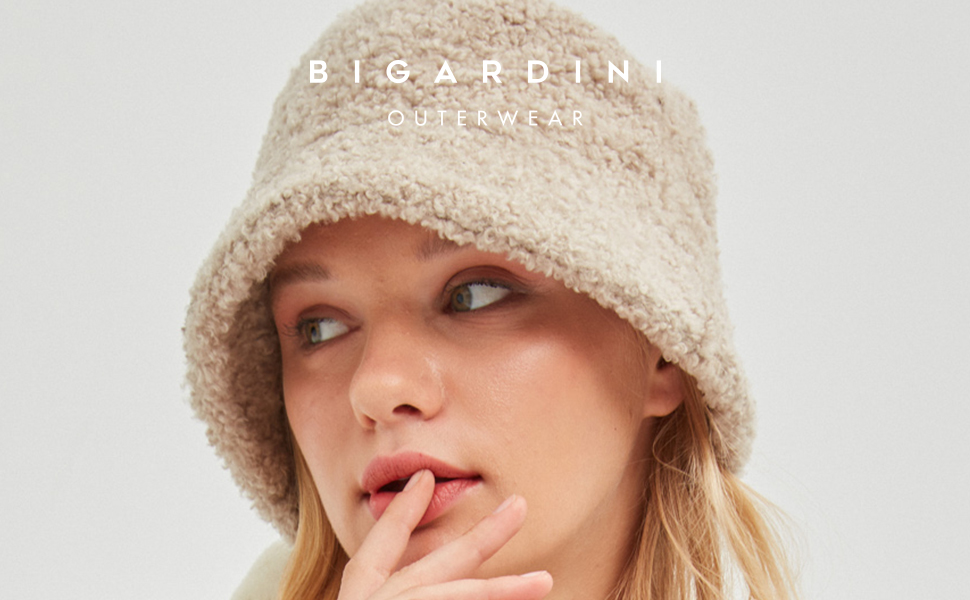 Women's Genuine Shearling Bucket Hat – Ultra Soft & Cozy Women's Genuine Shearling Bucket Hat – Ultra Soft & Cozy