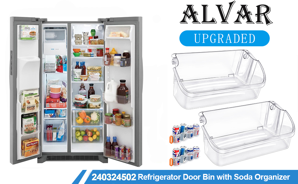 [2 PACK] Upgraded 240324502 Refrigerator Door Bin Shelf