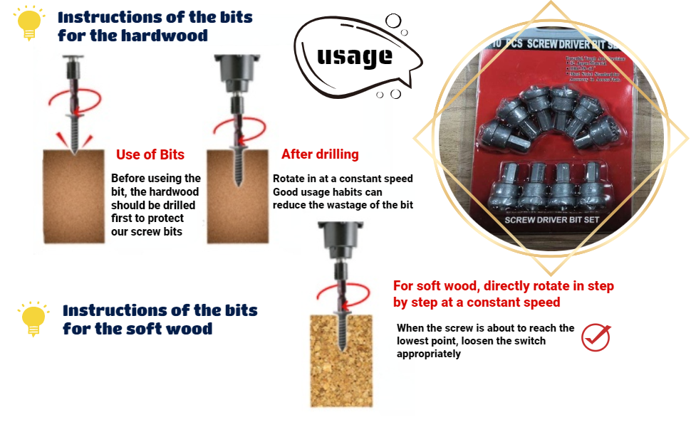 10Pcs Drywall Screw Bits, Setter Dimpler PH2 Bit Holder for