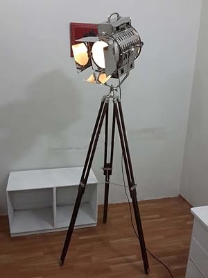 THEArth×NATURETONESTHE LITTLE WORK STAND Vintage Theater Studio Steel Spot Search Light Floor Lamp