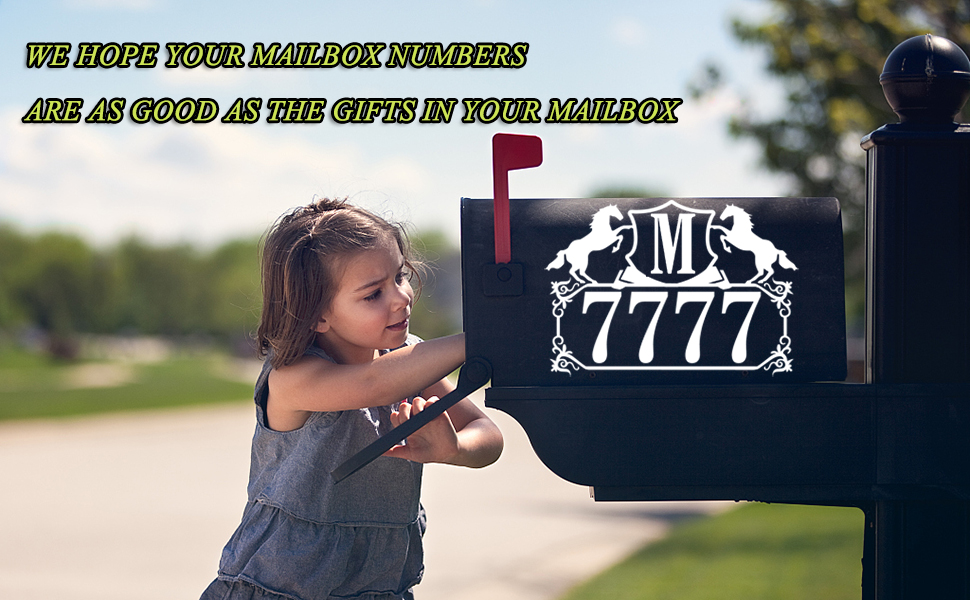 Reflective Mailbox Numbers Stickers, Dadop 66 Pieces with Custom