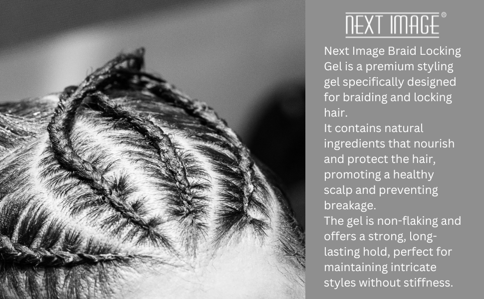 Next Image Braid Locking Gel, Black Castor & Argan