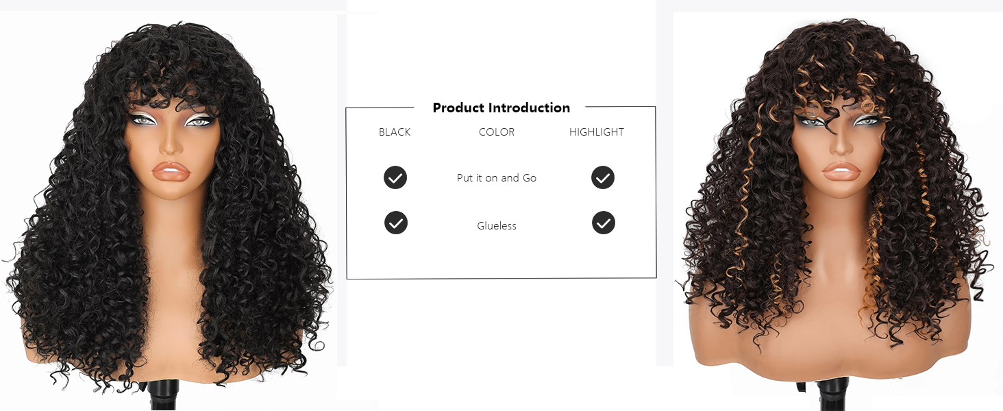 black wig