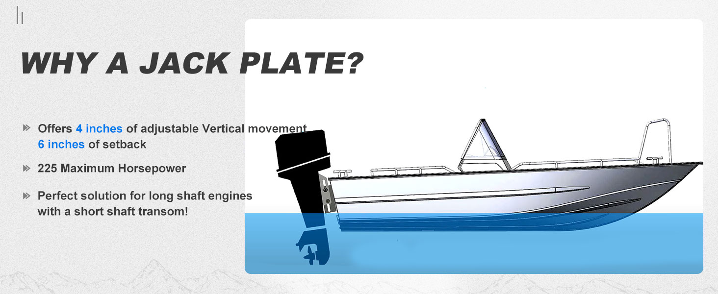 osemar Jack Plates JPL4500 Manual Jack Plate Adjustable 6
