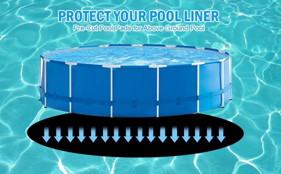 Gonioa 10 FT Pool Pad for Above Ground Pool, Pool Liner
