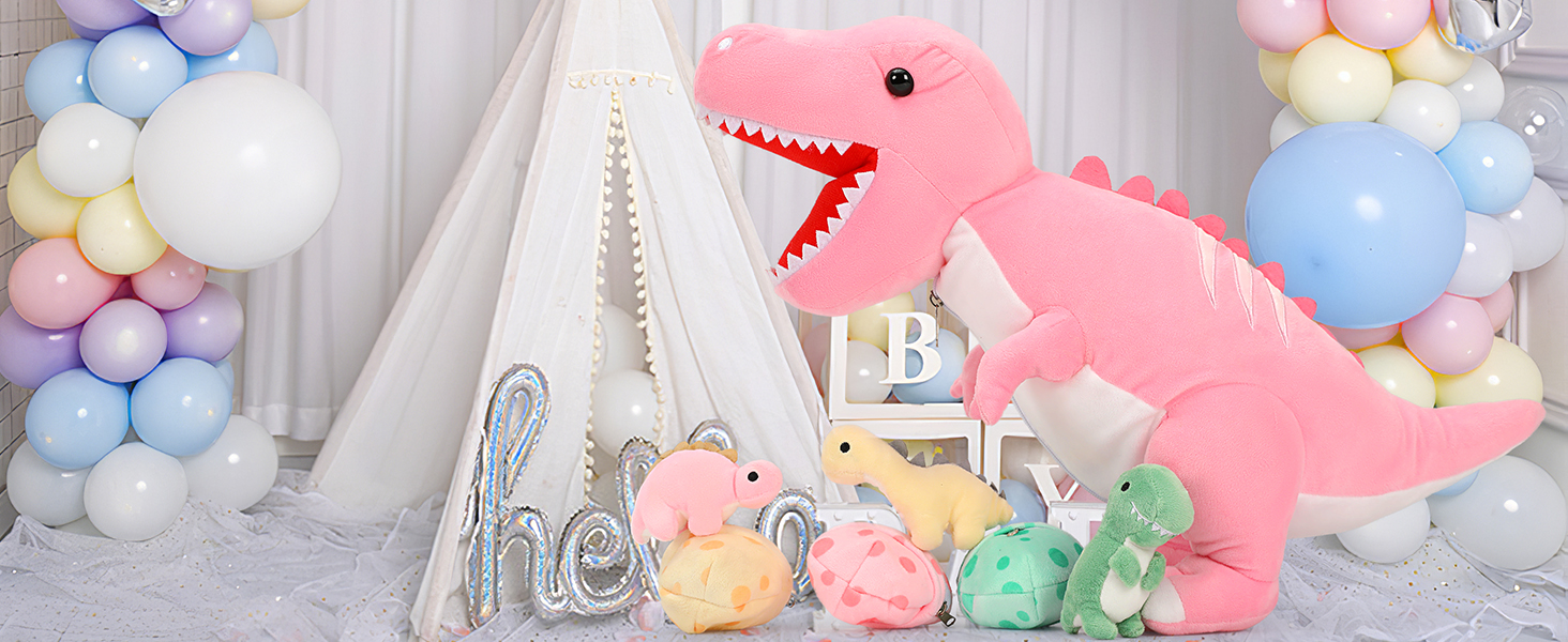 MorisMos Dinosaur Stuffed Animal with Babies,23.6'' Big