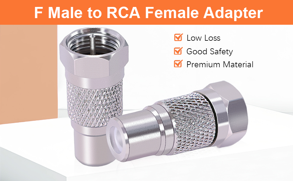 F Male to RCA Female adapter