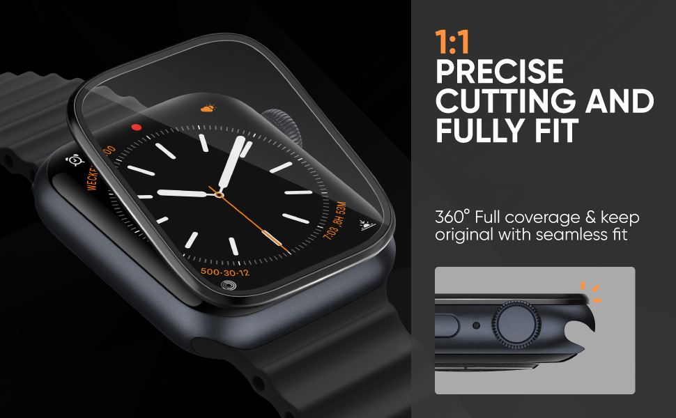 Adepoy 2Pack Tempered Glass Screen Protector Compatible for Apple Watch Series 9/8