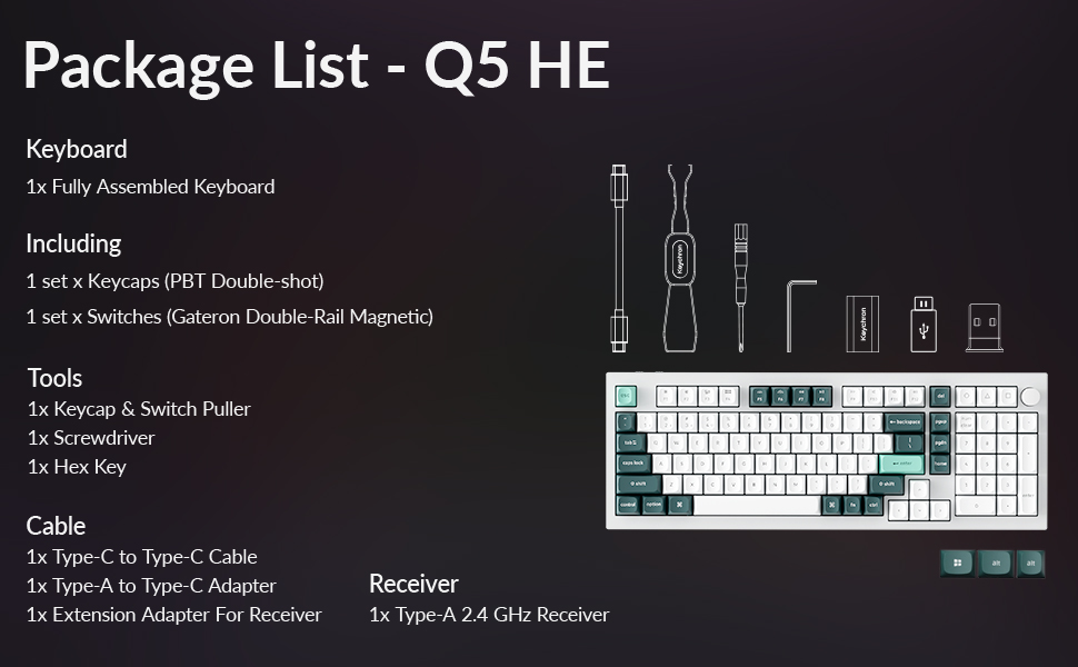 Keychron Q5 HE QMK Wireless Custom Keyboard