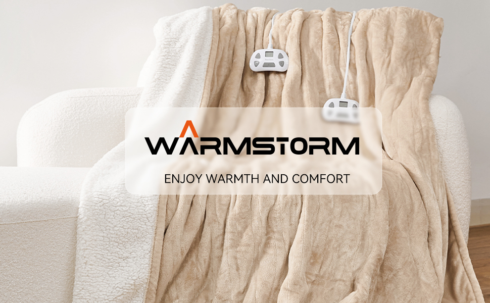 Warm Storm Electric Blanket Queen Size Dual Control, Anti
