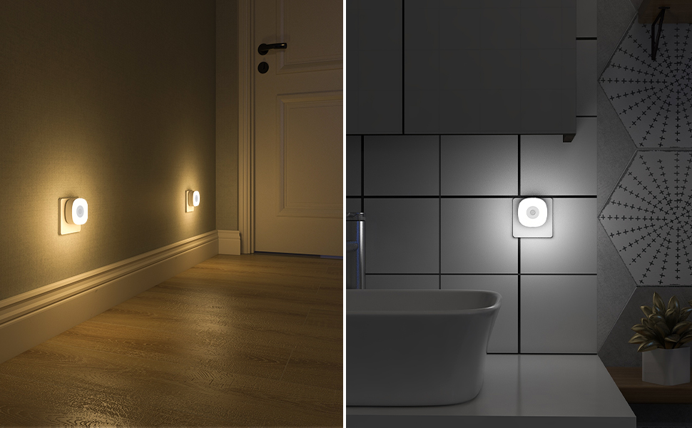 Amazon.co.jp LYRIDZ Foot Light, Light and Dark Sensor, Night Light