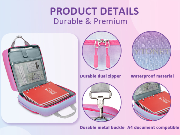 a d02a d04。Pinky Amazon.com : Ytonet 4 Inch D-Ring Zipper Binder, King Sized