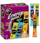 4C Energy Rush Stix, Variety 1 Pack, 18 Count, Single Serve Water Flavoring Packets, Sugar Free w...
