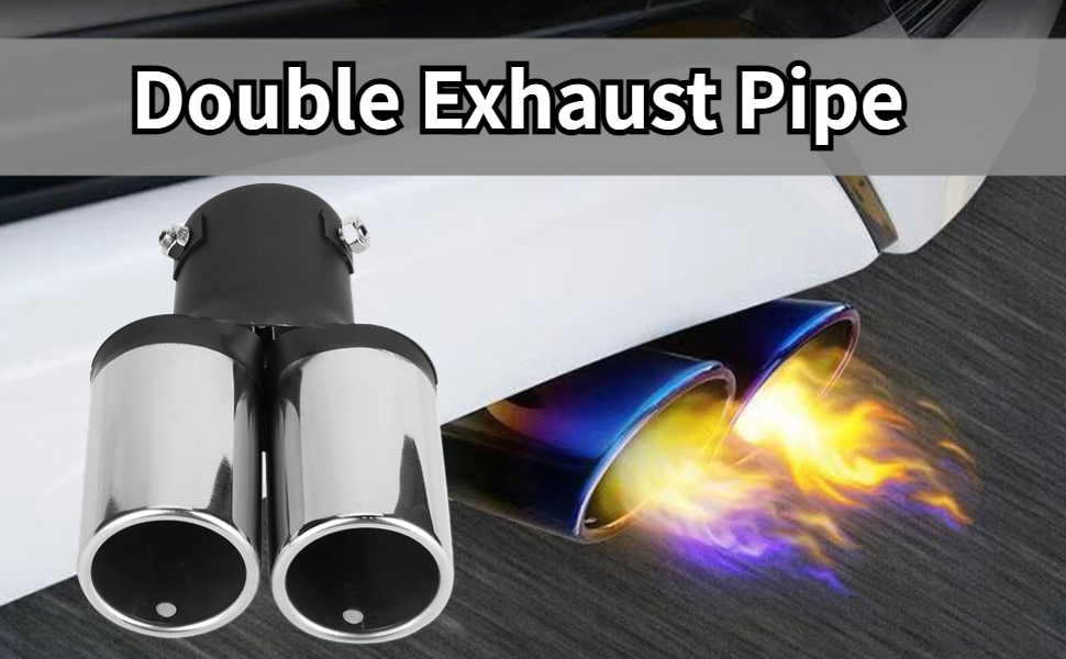 exhaust tips + Exhaust Muffler Tip, Stainless Steel Universal Car