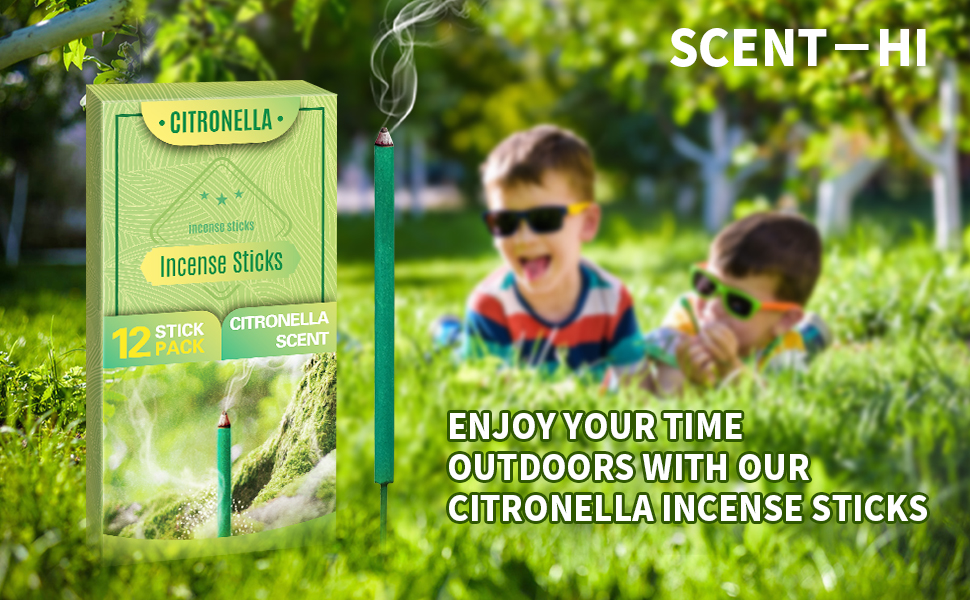 Citronella Incense, Lemongrass Citronella Essential Oil, 12 Incense
