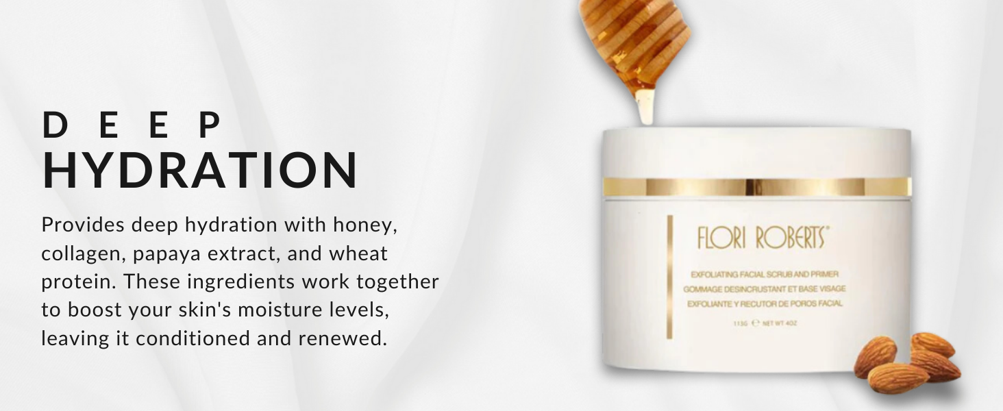 FLORI ROBERTS Exfoliating Facial Scrub Face Mask for Women of Color or Deeper Skin Tones