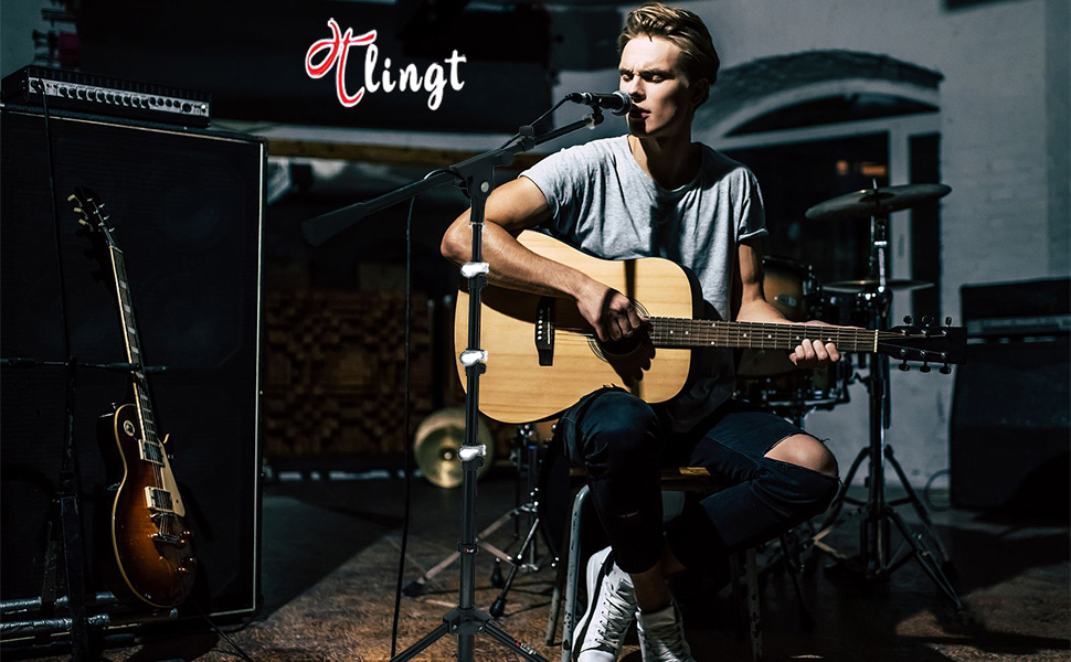 Tlingt Mic Stand, Portable Microphone Stand, Easygo
