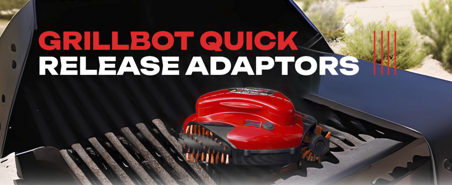 Grillbot Brushes Quick Release Shafts and Claw Pins