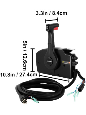 VEVOR Bo?te De Télécommande Montage Latéral 8 Broches Pour Moteur De Bateau Mercury PT 20 boîtier de commande à distance moteur bateau