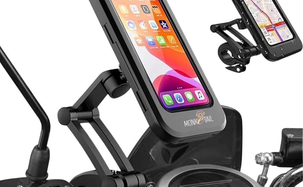 Waterproof Cell Phone Mount Holder, Universal Bike-Cycle Handlebar Sensitive Touch Screen