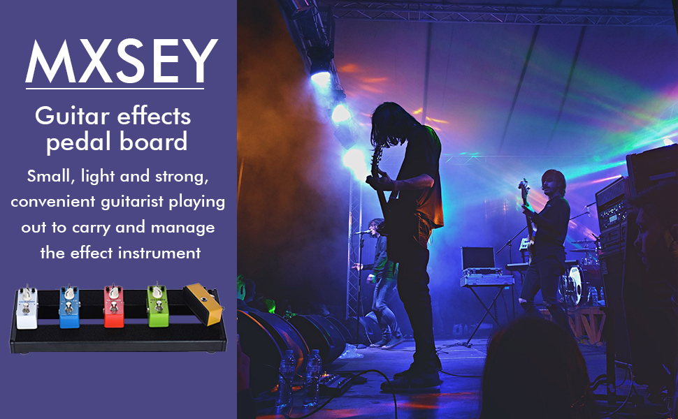 MXSEY Guitar Pedal Board 15.7” x 5.1” Pedal Board