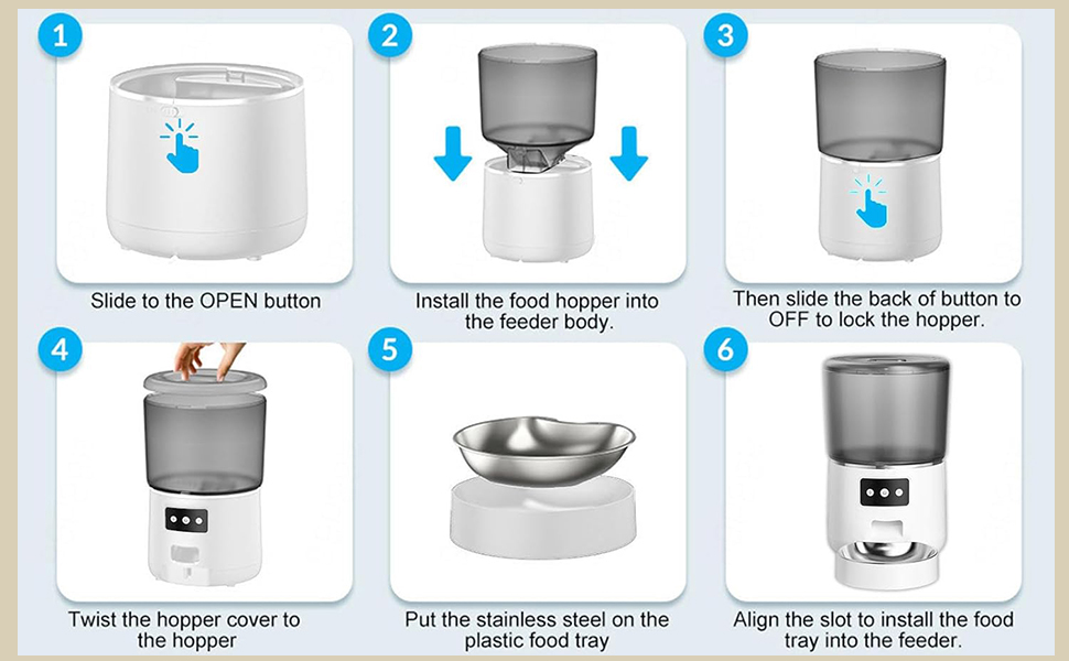 Automatic Cat Food Dispenser, 4L Smart WiFi Pet Feeder with APP Control