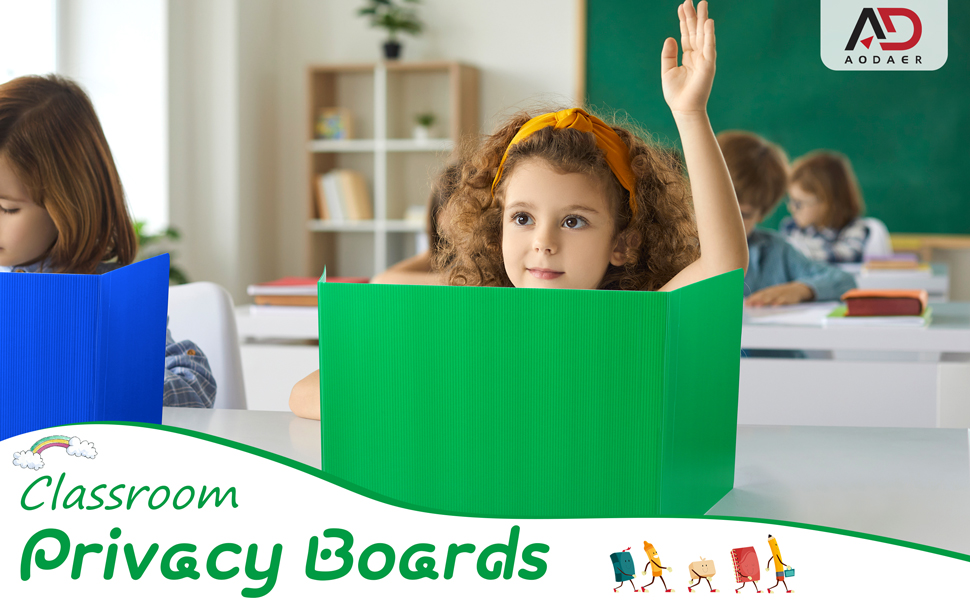 Aodaer 24 Pack Privacy Shields for Student Desks Plastic