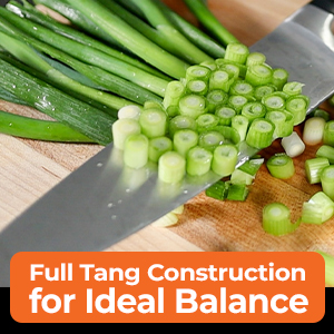 Full Tang Construction for Ideal Balance of 19 Piece Knife Block Set