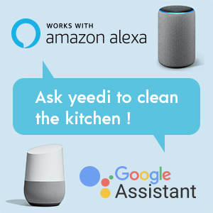 yeedi 3000Pa robot vacuum cleaner disposal station, app alexa google home compatible