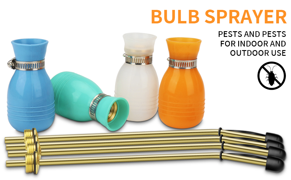 SI FANG Pest Control Bulb Sprayer Powder Duster, Diatomaceous Earth