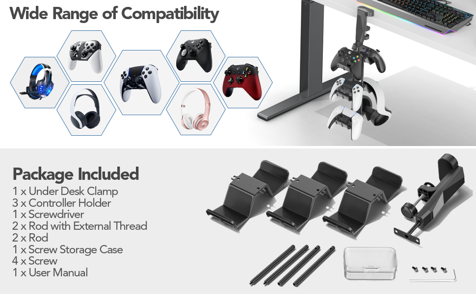 ps5 controller and headset stand
