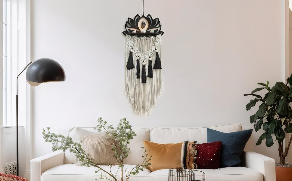 macrame wall decor boho wall decor lotus wall decor boho wall hanging bohemian decor woven wall hang