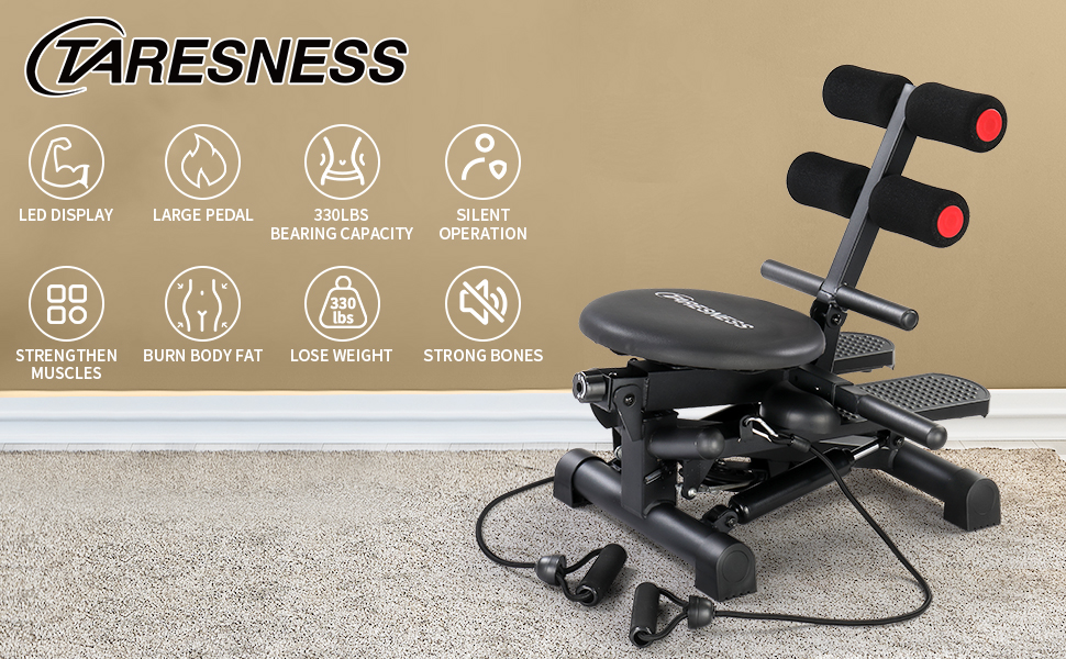 TARESNESS Steppers for Exercise, Mini Stepper with