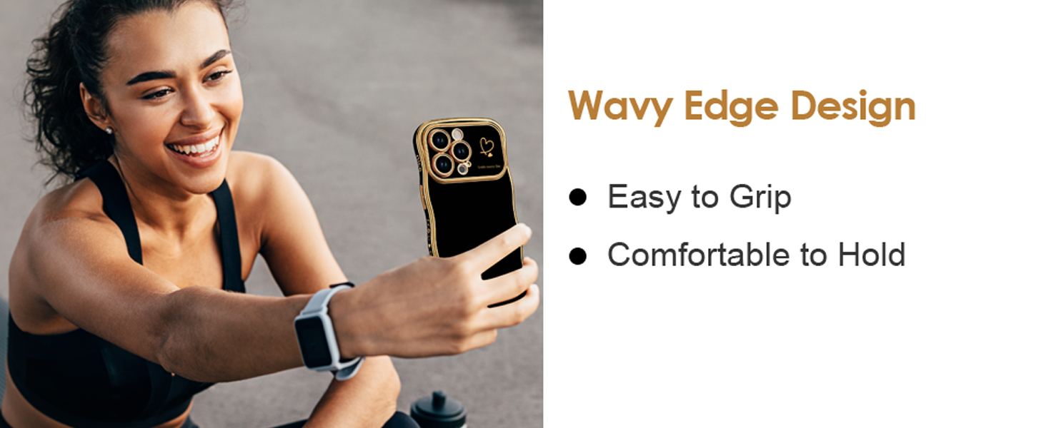 Anuck for iPhone 12 Pro Case for Women Girls, Cute Curly