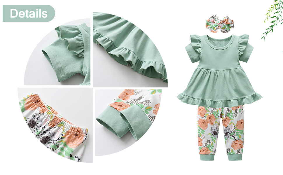 Baby Girl Summer Outfit Set
