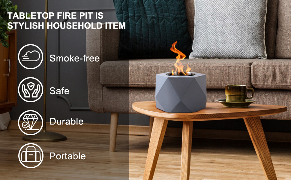 Tabletop Fire Pit, Table Top Fire Pit Bowl, Home Smores