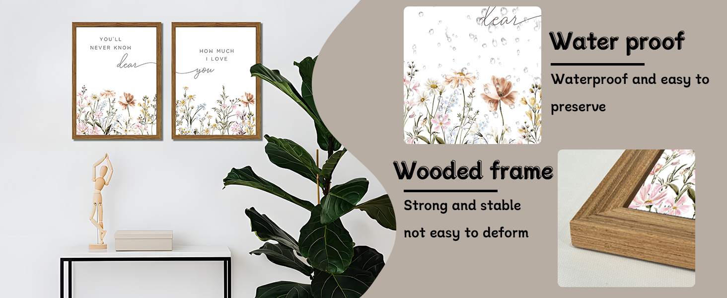 Wildflower Nursery Wall Art Set of 2