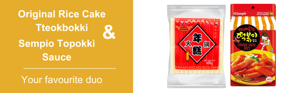 Honor Natural Original Rice Cake Tteokbokki Sempio Topokki Sauce 150g Bundle Set Korean Food Snacks