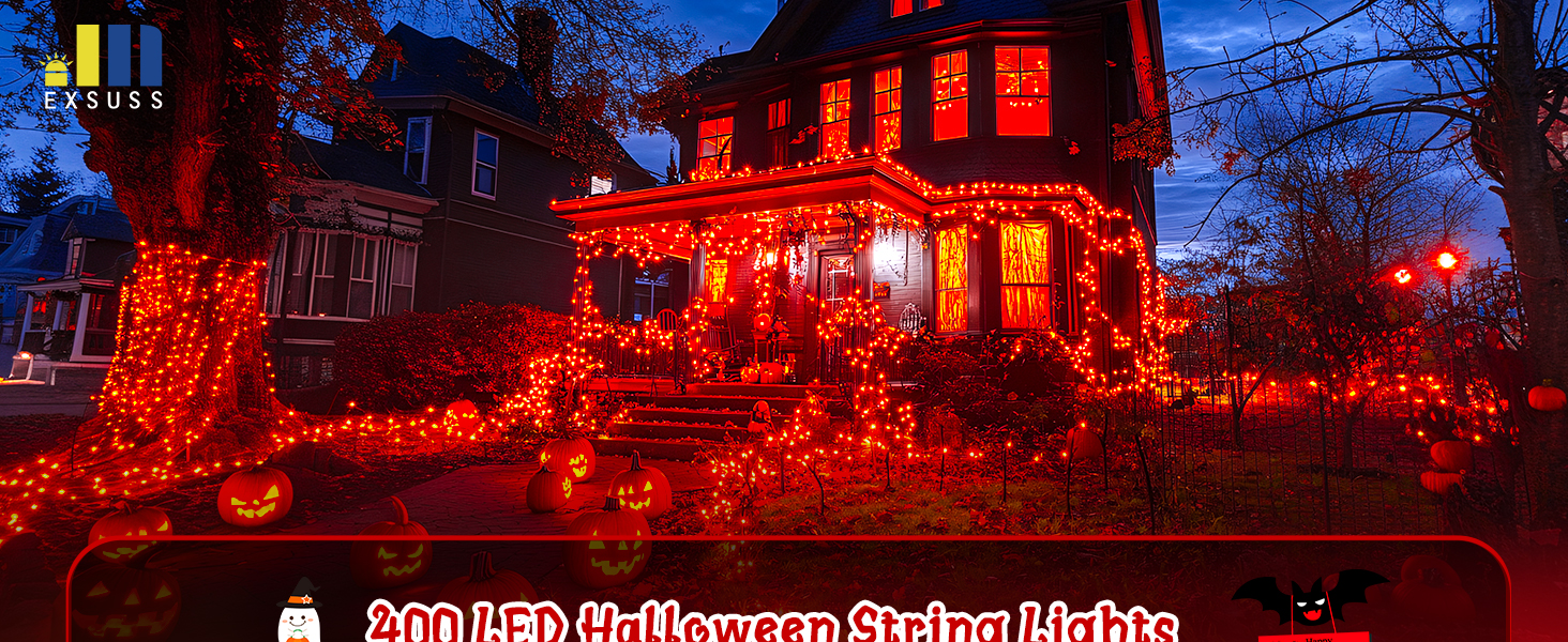 JMEXSUSS 400 LED Red Christmas Lights, 132ft Red String Lights Plug in