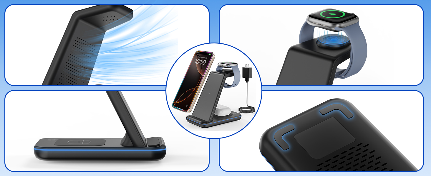 3 in 1 Wireless Charging Station for iPhone