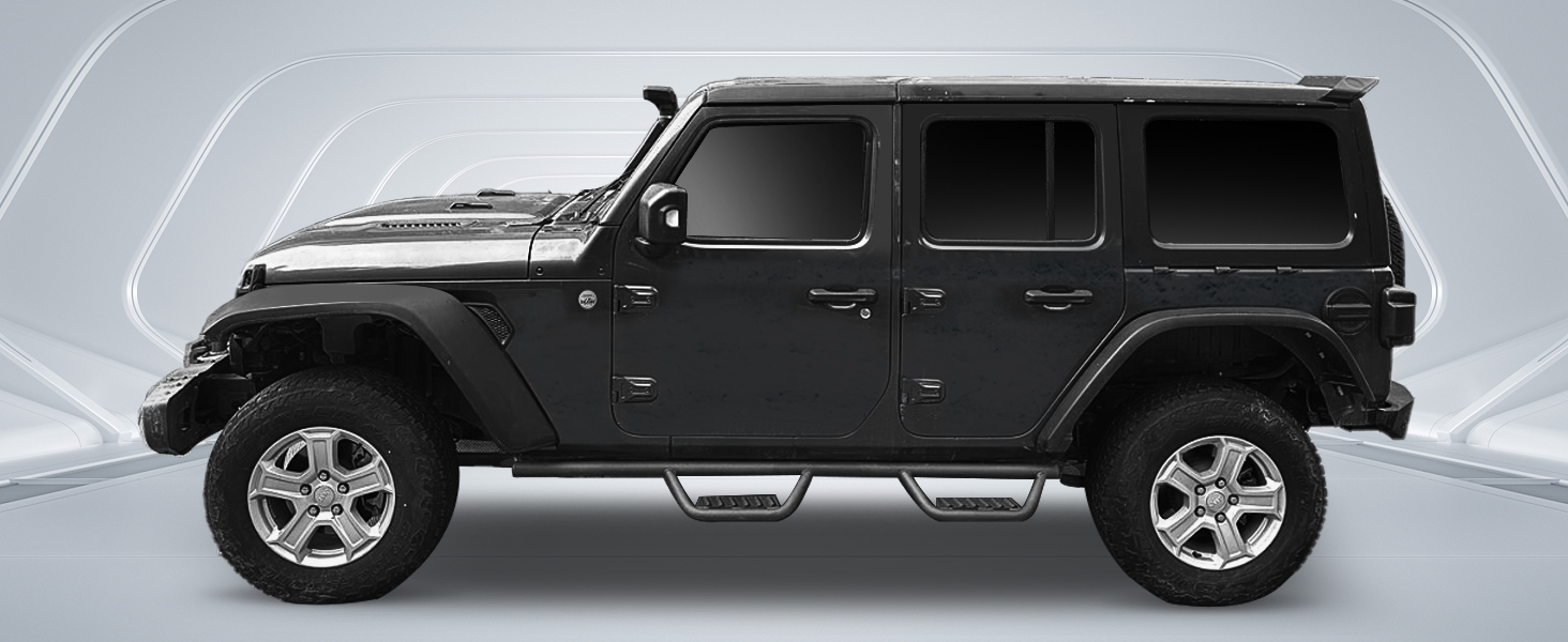 Running Boards for 2018 2019 2020 2021 2022 2023 2024 Jeep Wrangler JL 4 Doors
