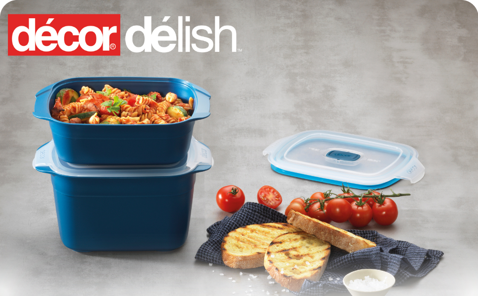 Décor Delish Premium Round Microwave Food Container Perfect for Lunch