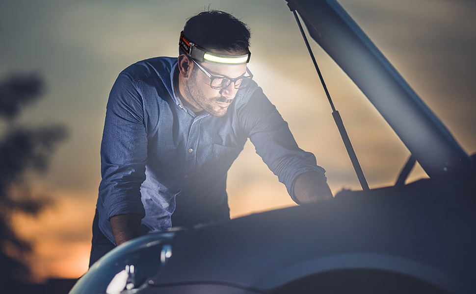 Headlamp, IKAAMA Rechargeable Bright Head Lamp, 210° Wide Beam, 500