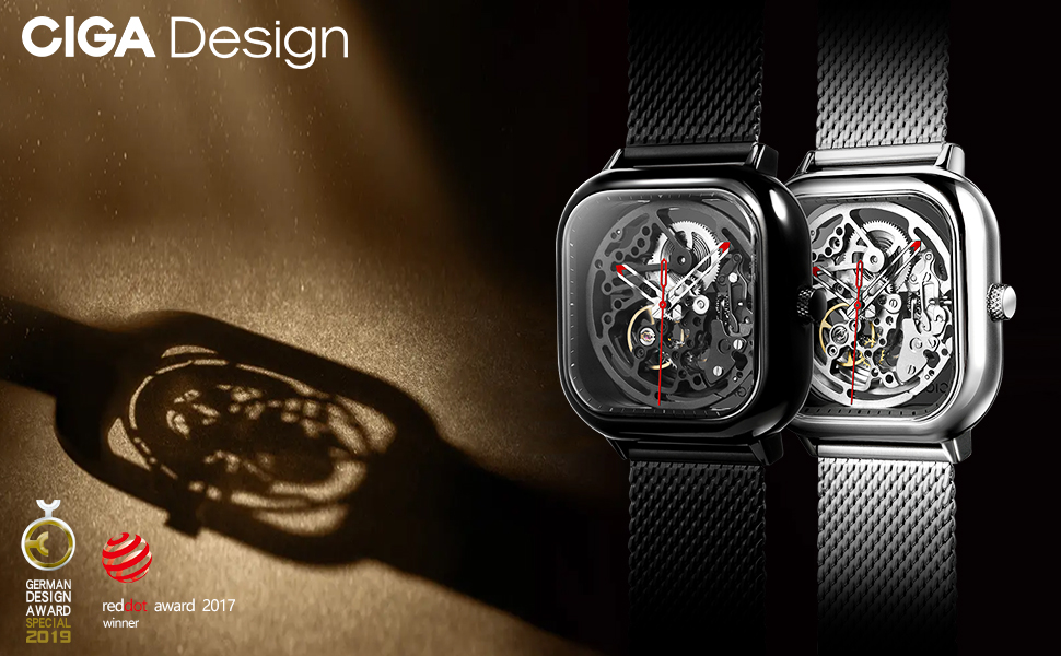 CIGA DESIGN 自動巻腕時計 機械式 レッド・ドットデザイン Amazon | CIGADesign 腕時計 メンズ 自動巻き 機械式 2017RedDot