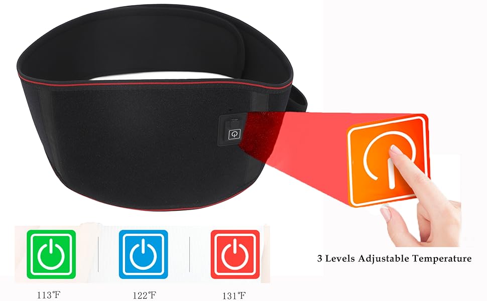 Faxianther USB Electric Heated Back Brace Wrap Olders Adutls Abdomen