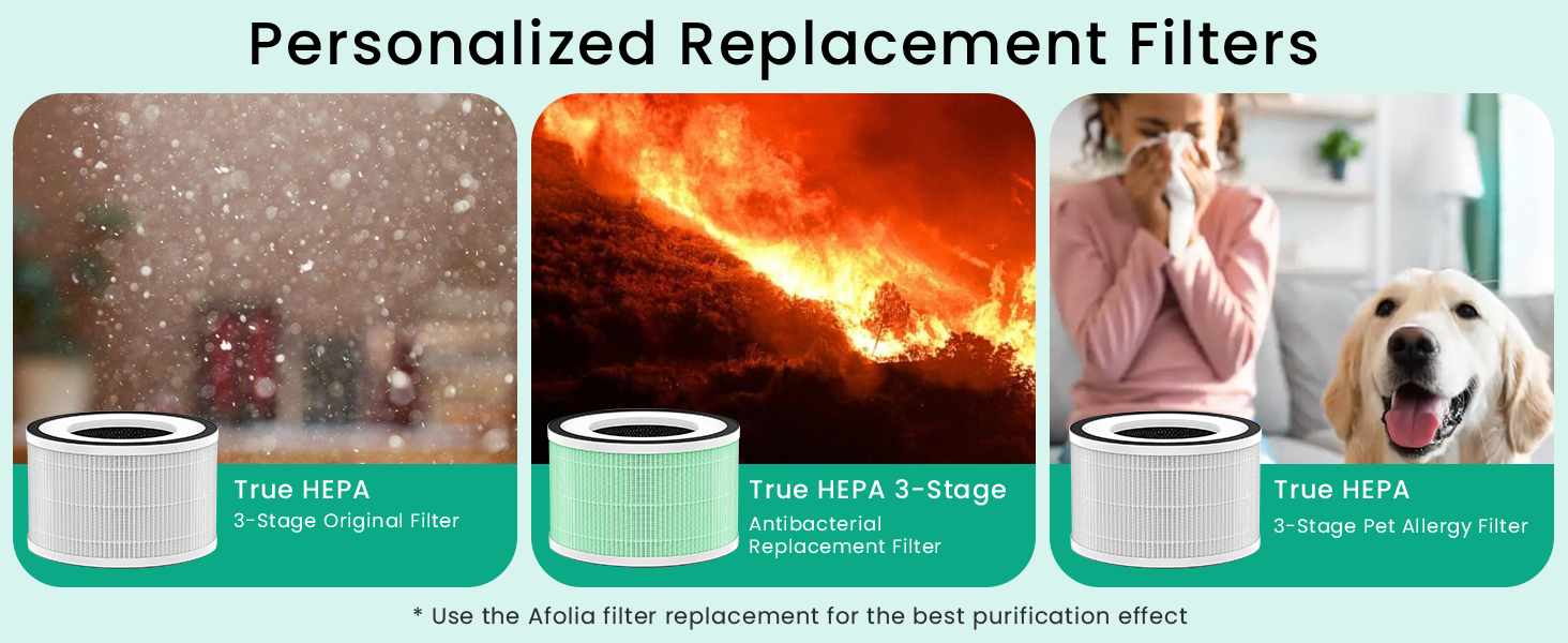 Afloia Washable & Removable Pet Replacement Filter for